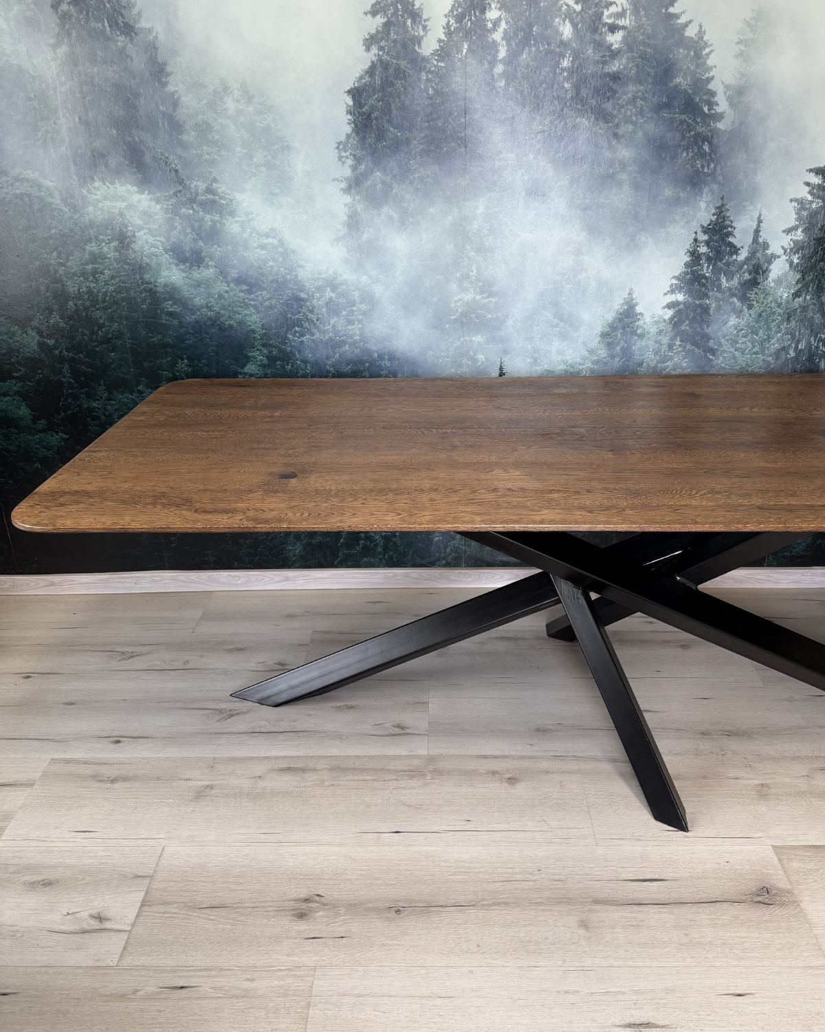Masa de dining cu blat din stejar X2515 240x100cm