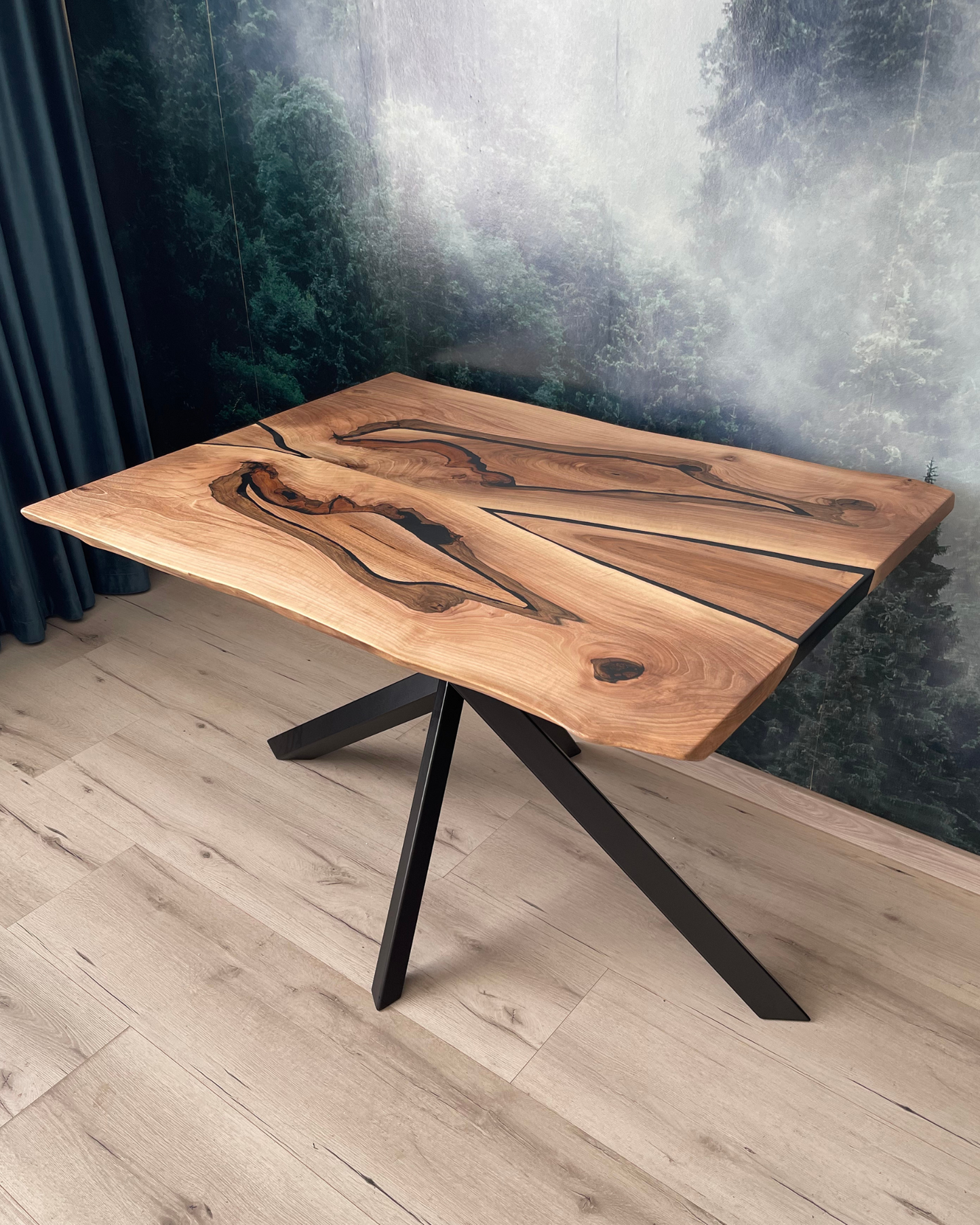Masa de dining cu blat din nuc X2509 116x87cm