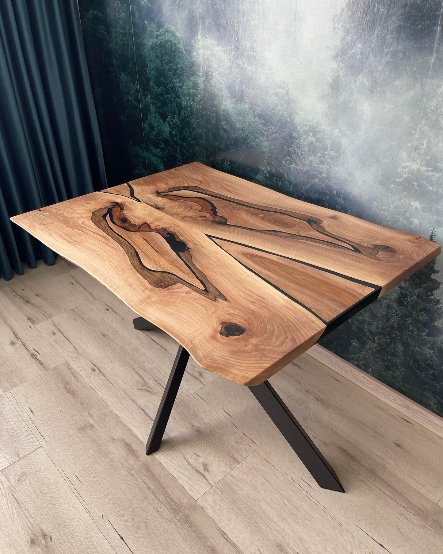 Masa de dining cu blat din nuc X2509 116x87cm