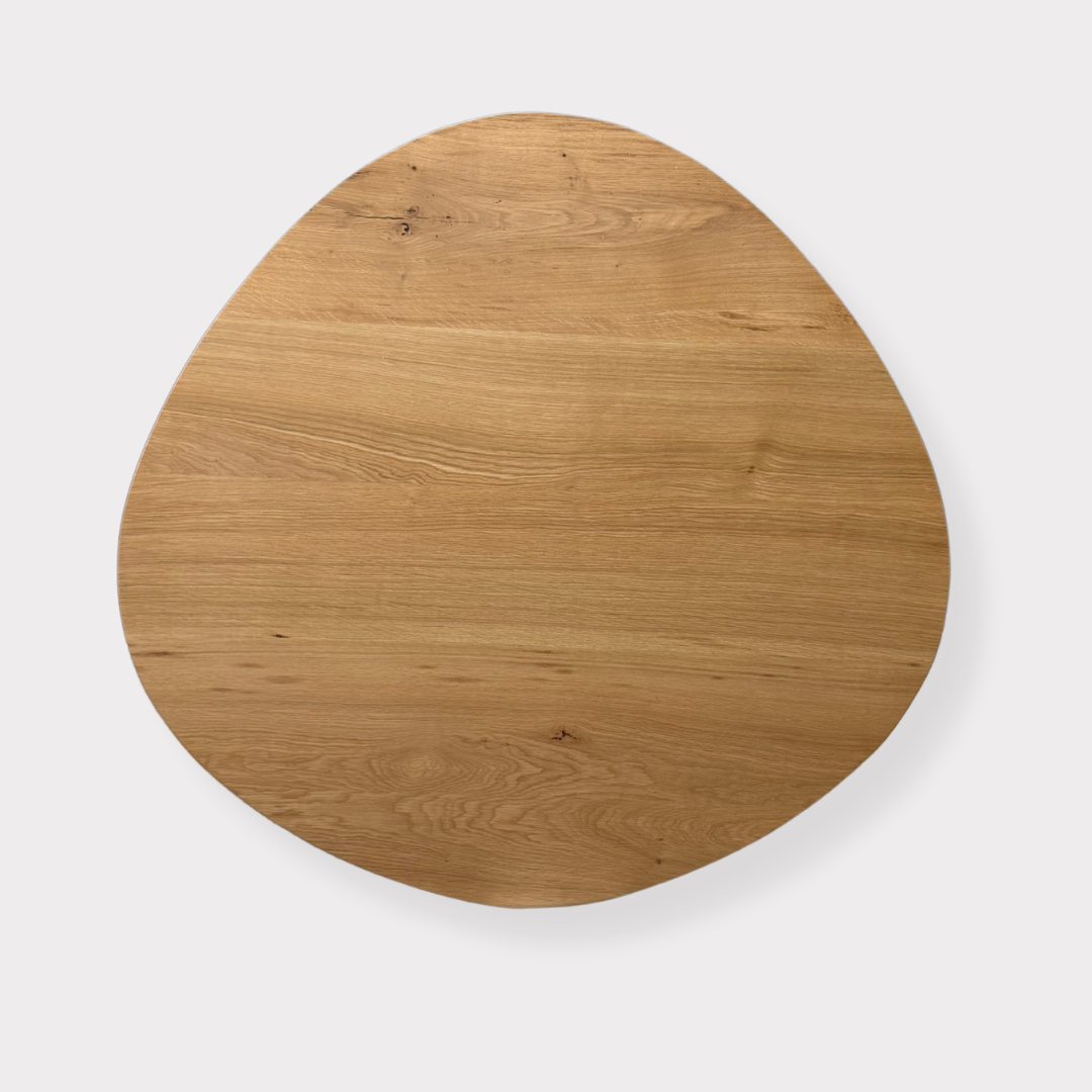 Masa de dining cu blat asimetric din stejar AX271 120cm