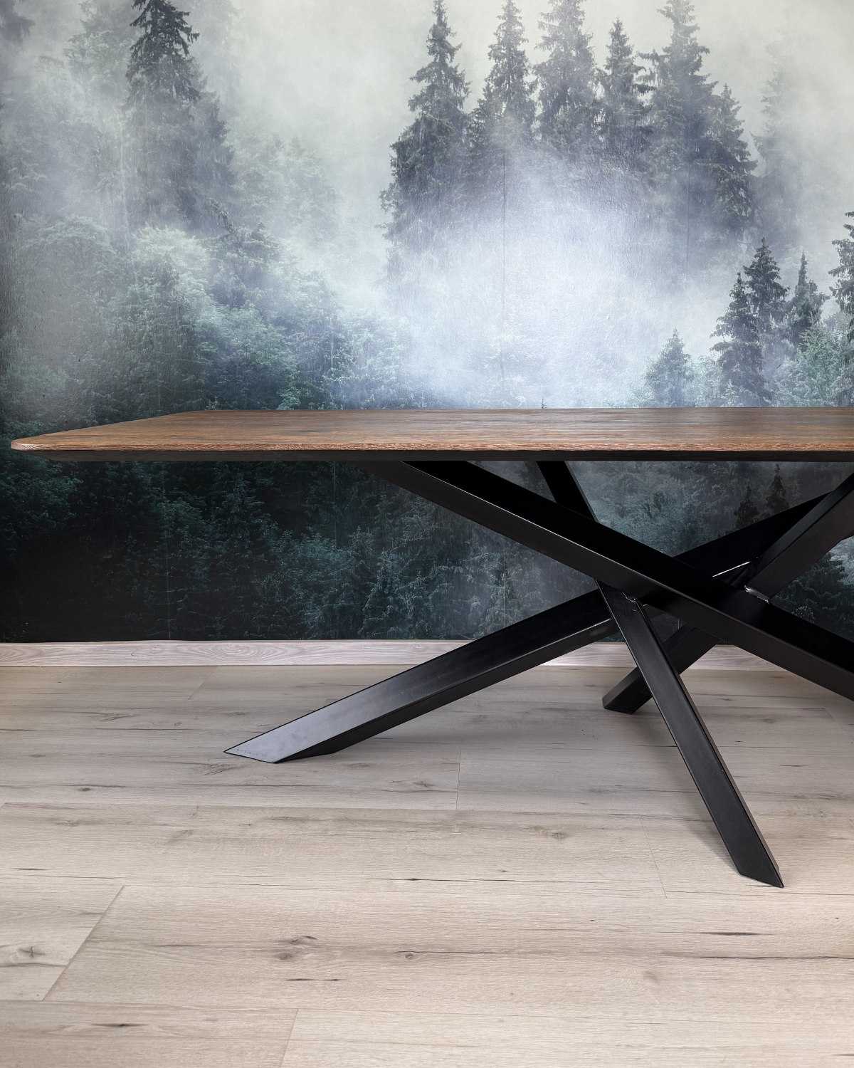 Masa de dining cu blat din stejar X2515 240x100cm