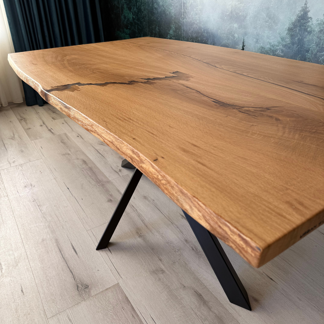 Masa de dining cu blat din stejar SX72 180x97cm