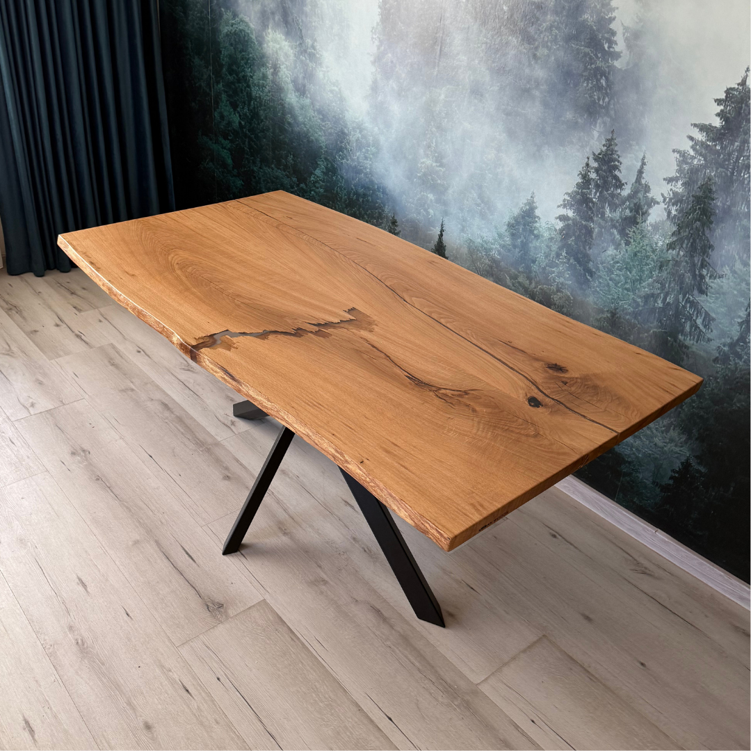 Masa de dining cu blat din stejar SX72 180x97cm