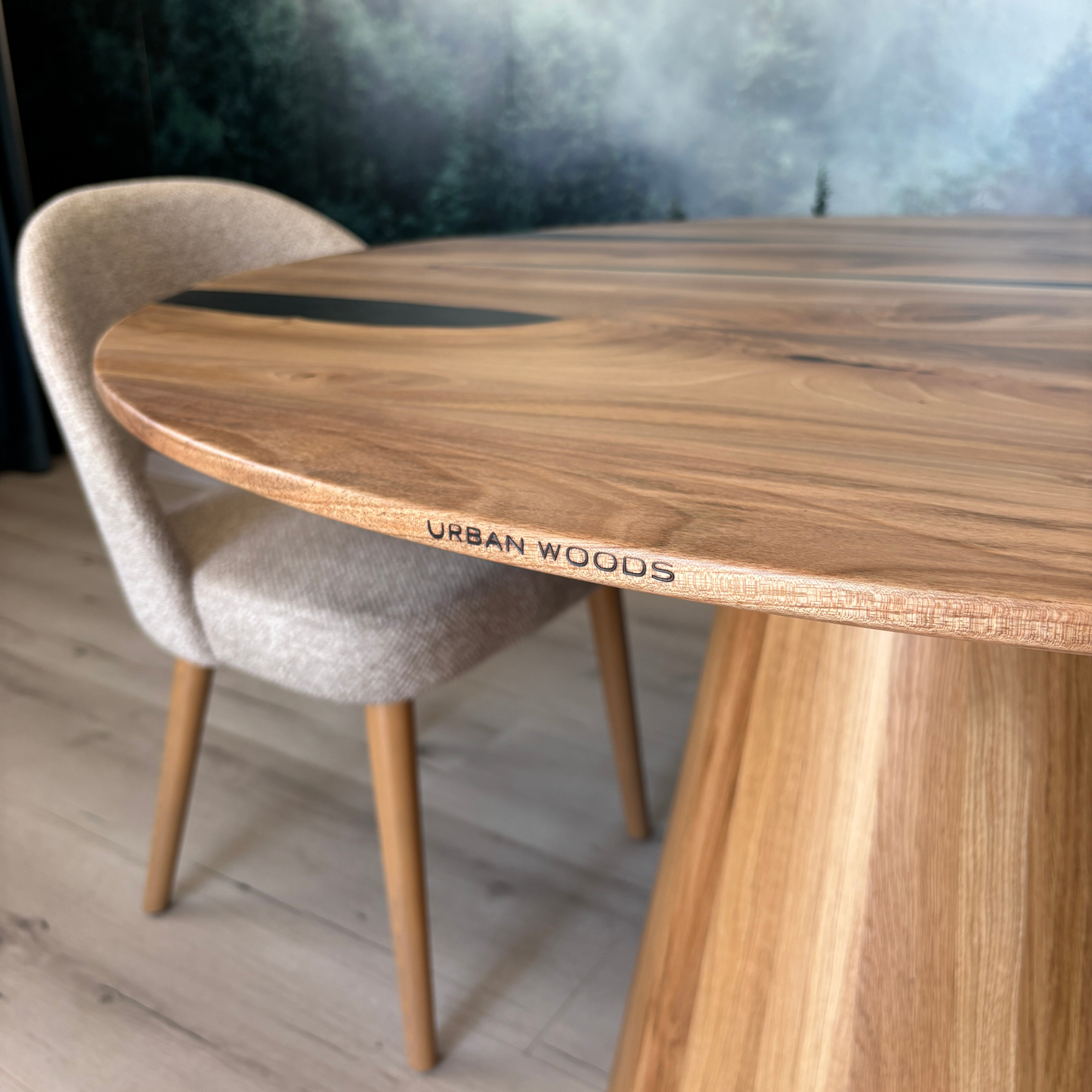 Masa de dining cu blat din nuc AX280 120cm