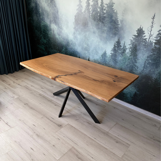 Masa de dining cu blat din stejar SX72 180x97cm