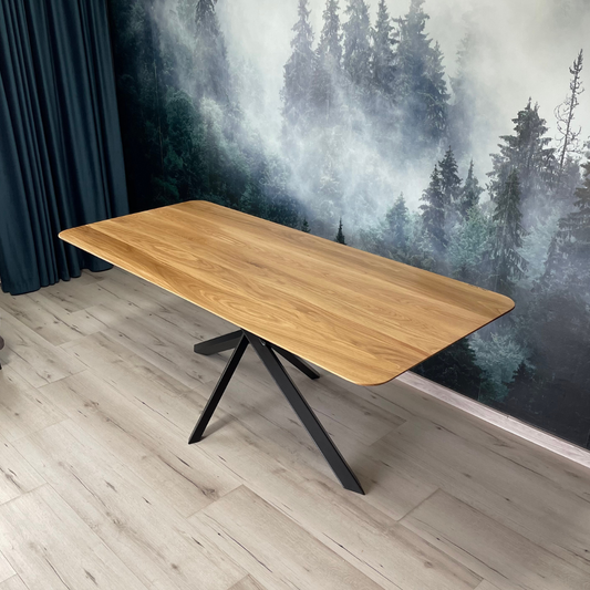 Masa de dining cu blat din stejar X1030 200x89cm
