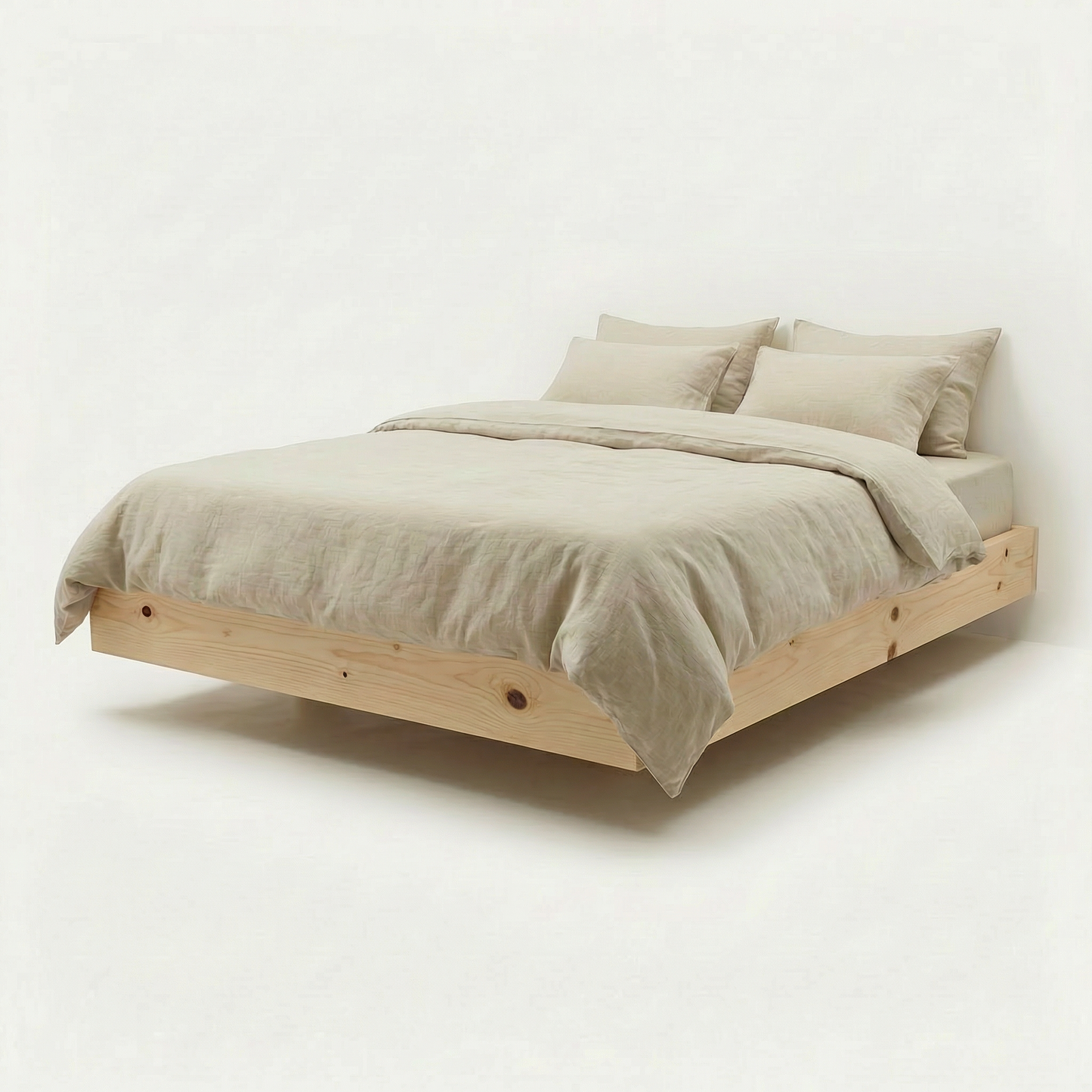 Minimal Floating Bed din molid