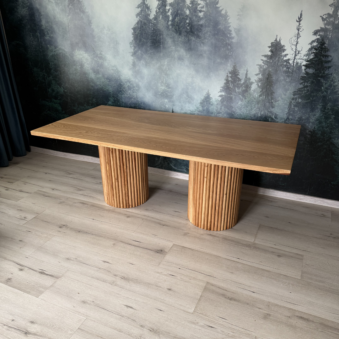 Masa de dining cu blat din stejar AX214 200x100cm