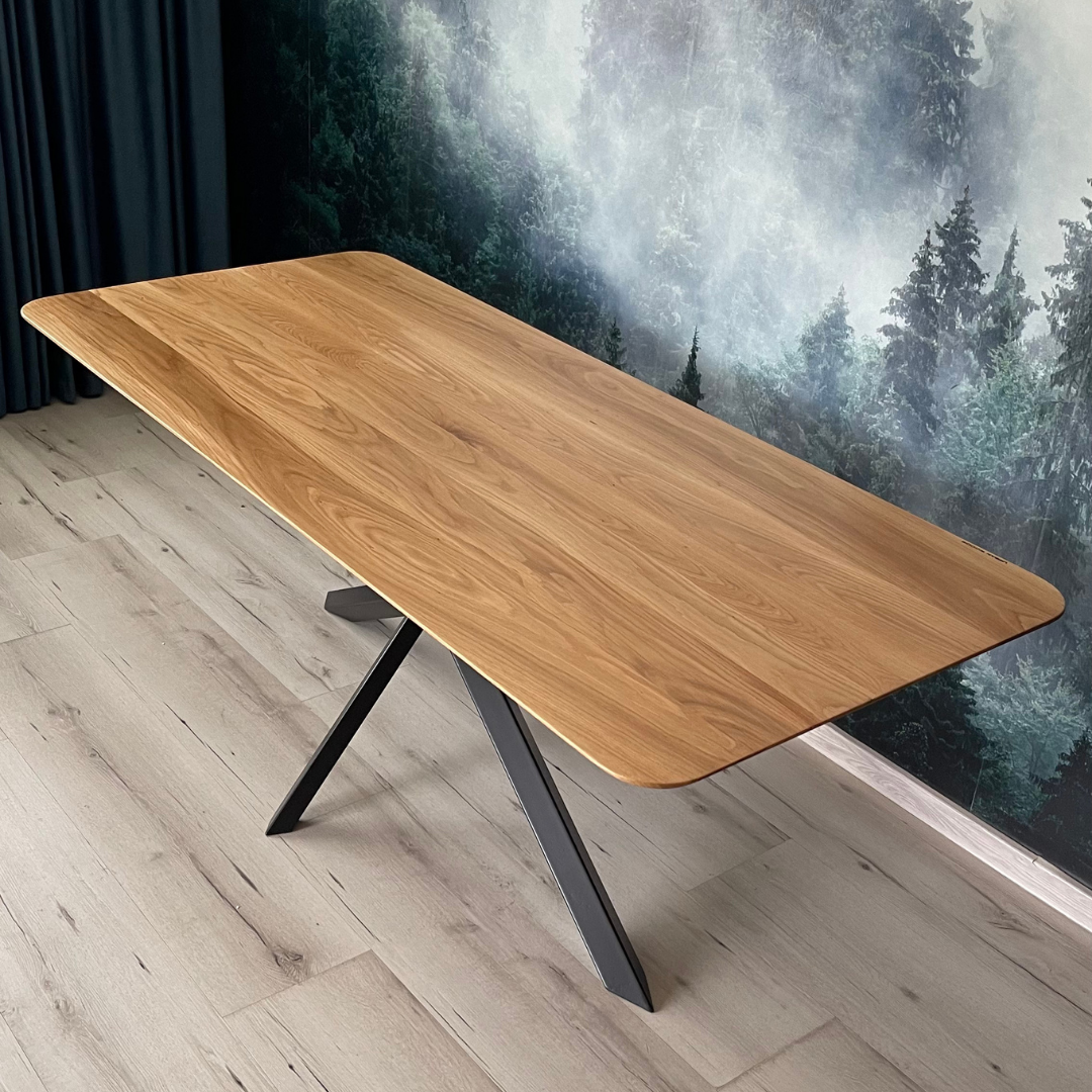 Masa de dining cu blat din stejar X1030 200x89cm