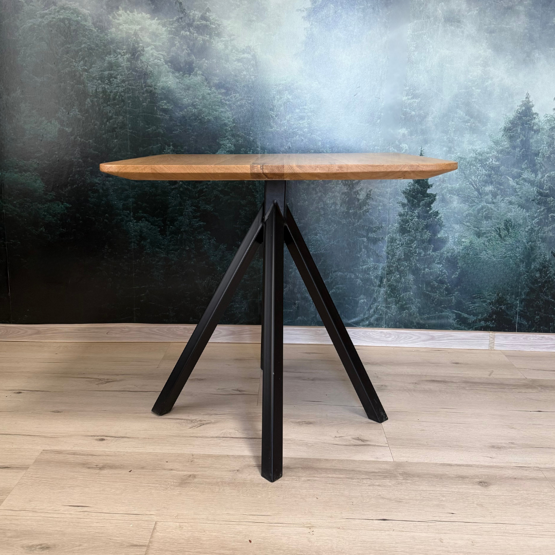 Masa de dining cu blat din stejar SX76 80x80cm