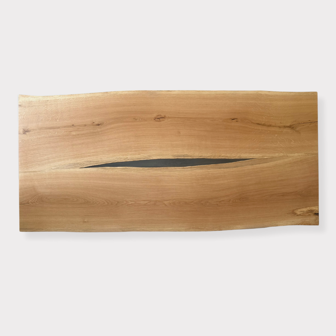 Masa de dining cu blat din stejar X560 216x103cm