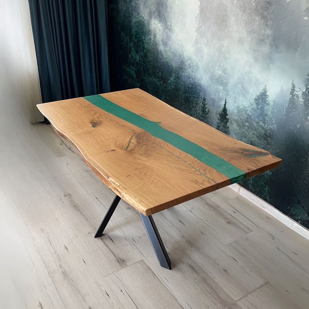 Masa de dining cu blat din stejar X1126 158x92cm