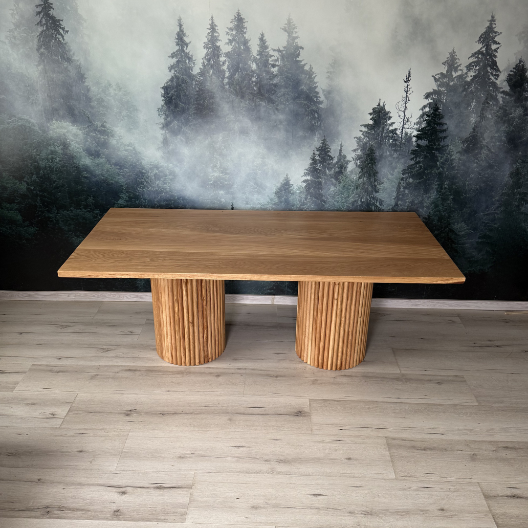 Masa de dining cu blat din stejar AX214 200x100cm