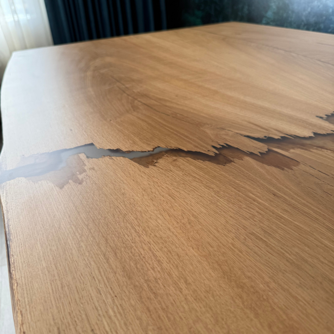 Masa de dining cu blat din stejar SX72 180x97cm