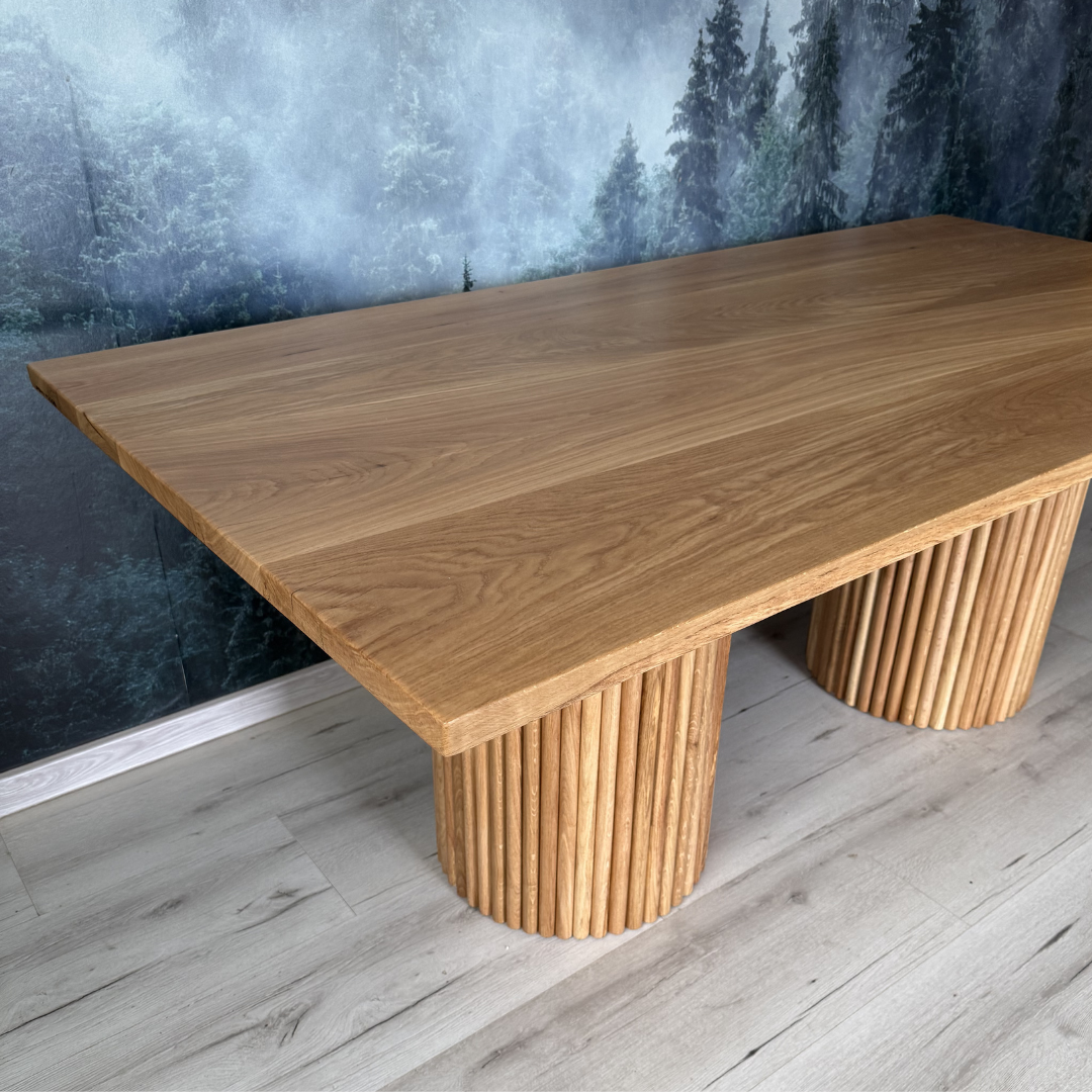 Masa de dining cu blat din stejar AX214 200x100cm