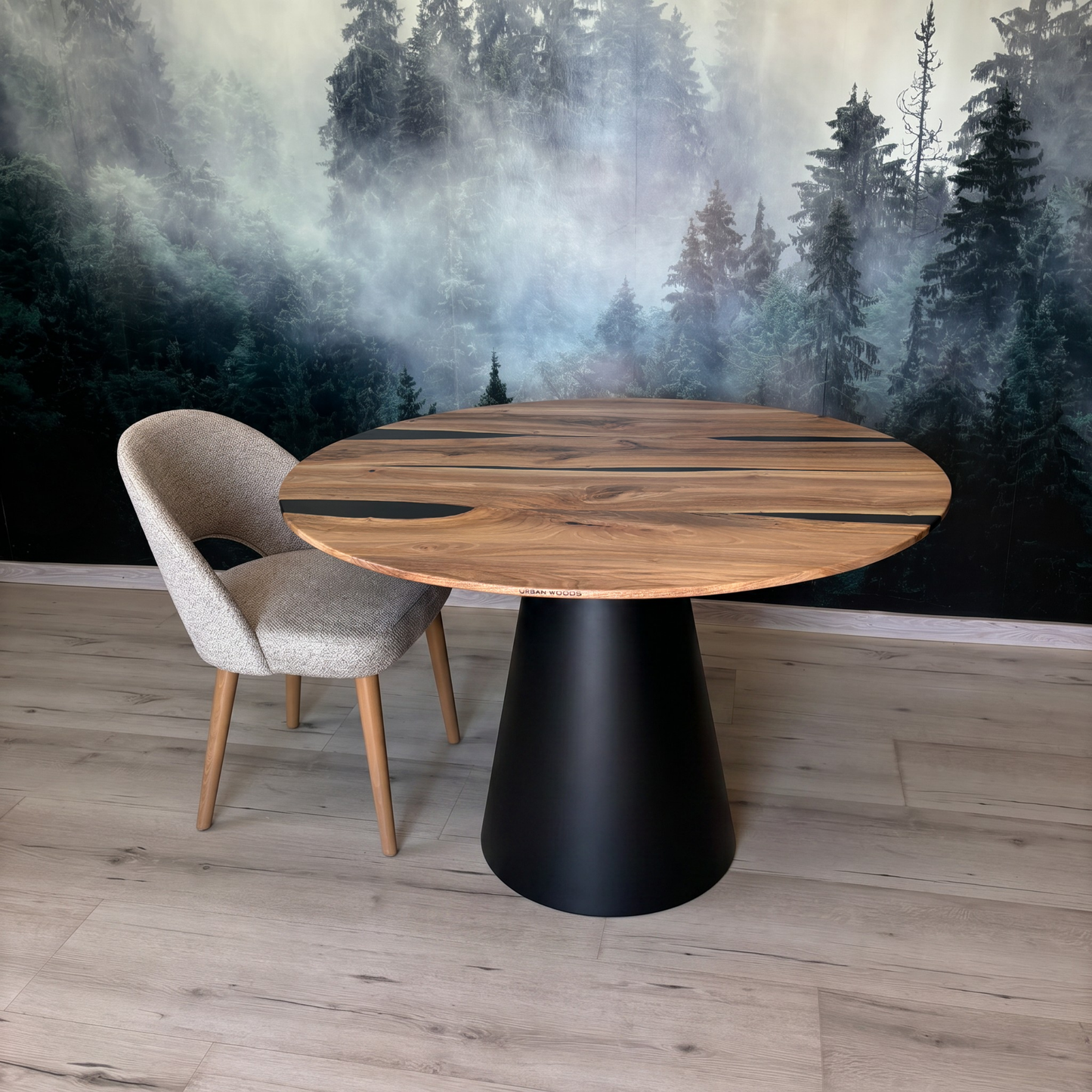 Masa de dining cu blat din nuc AX280 120cm