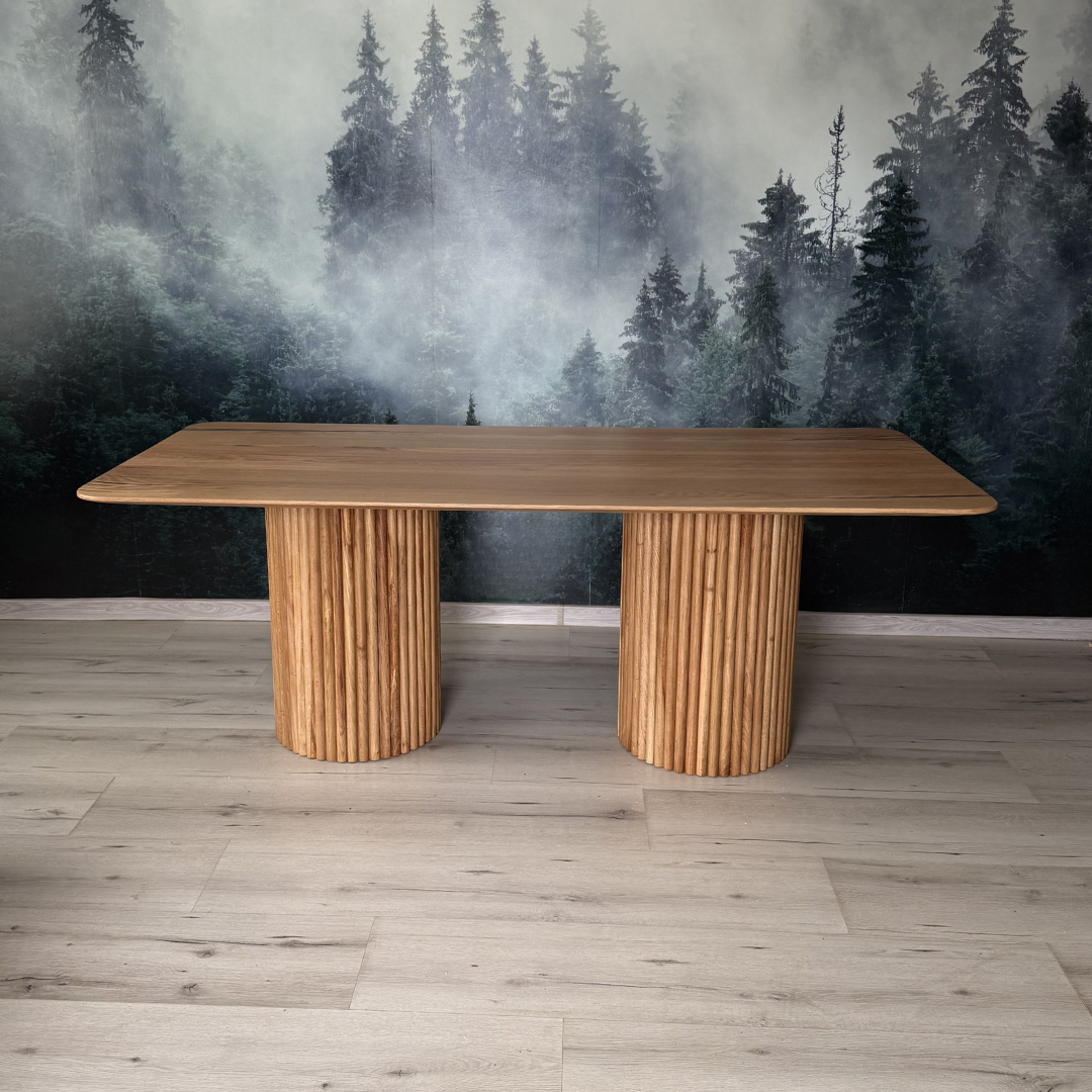 Masa de dining cu blat din stejar AX215 196x90cm