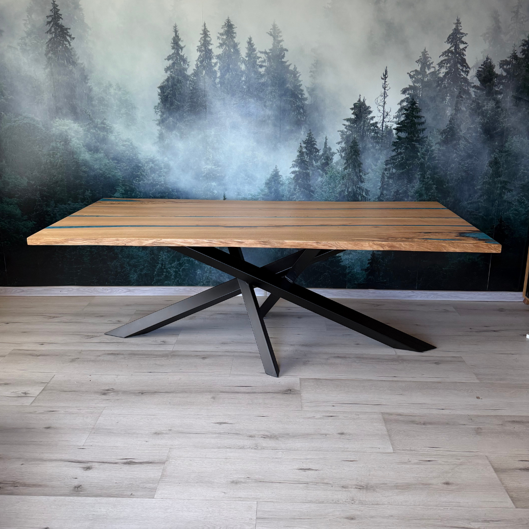 Masa de dining cu blat din stejar SX73 222x101