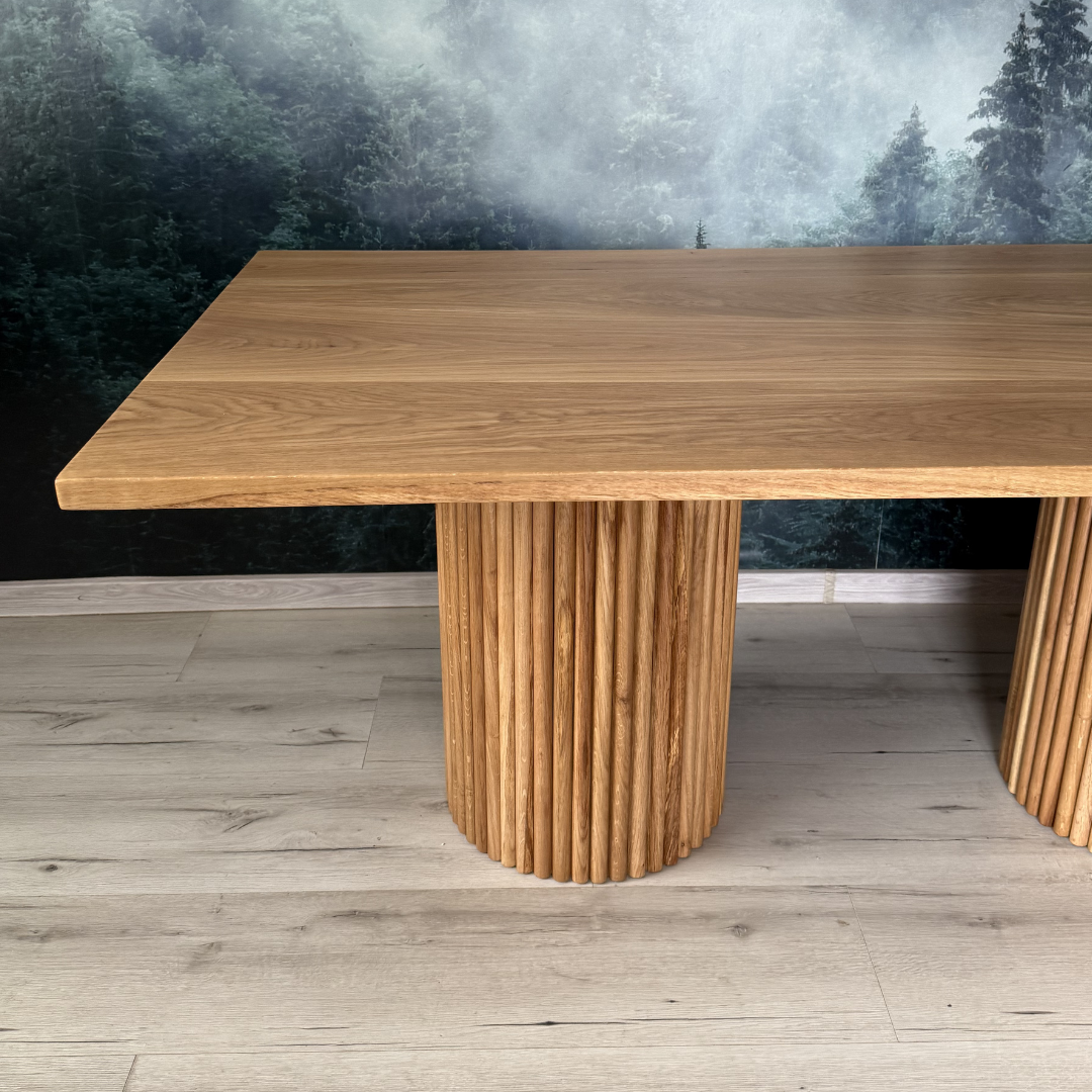 Masa de dining cu blat din stejar AX214 200x100cm