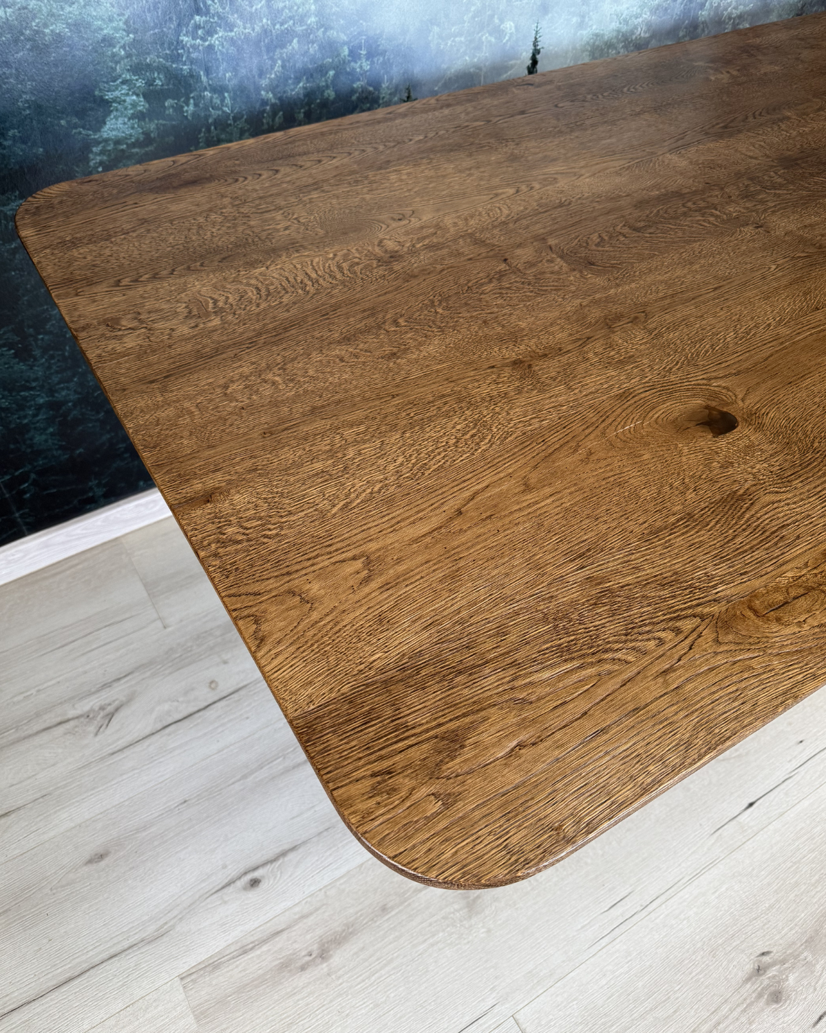 Masa de dining cu blat din stejar X2515 240x100cm