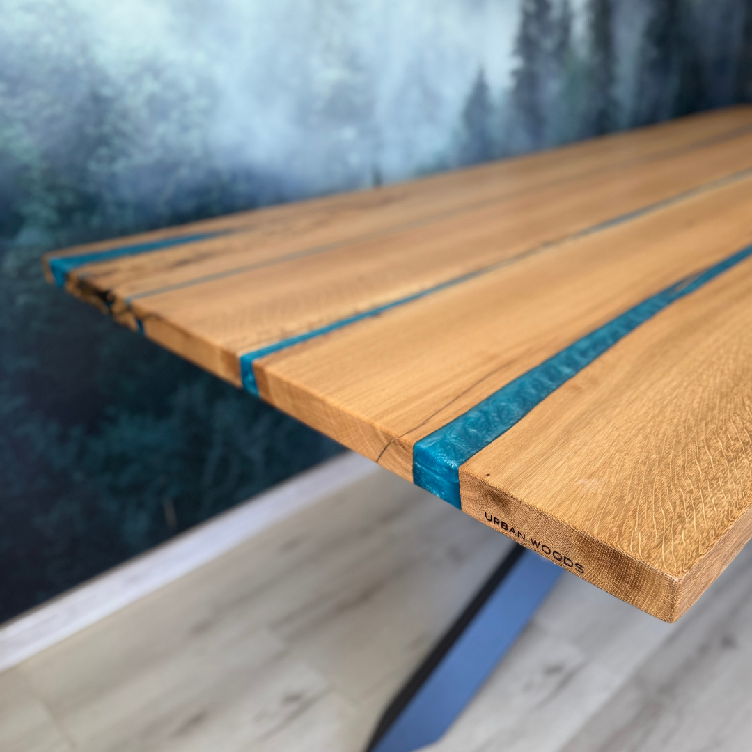 Masa de dining cu blat din stejar SX73 222x101