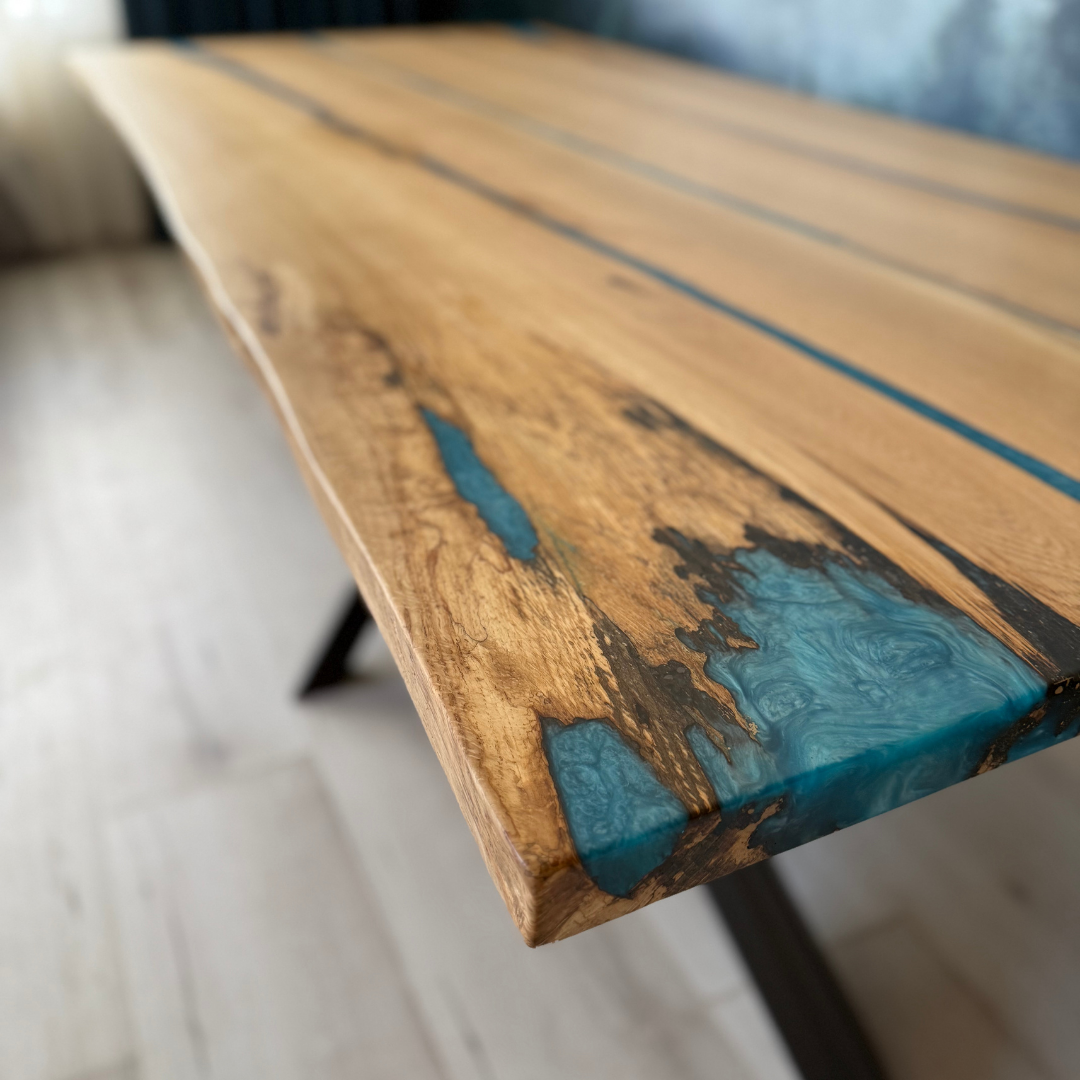 Masa de dining cu blat din stejar SX73 222x101