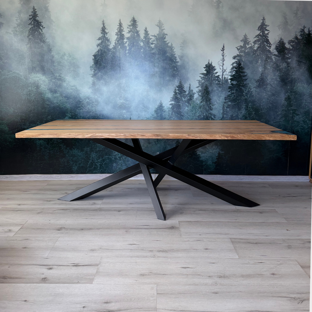 Masa de dining cu blat din stejar SX73 222x101