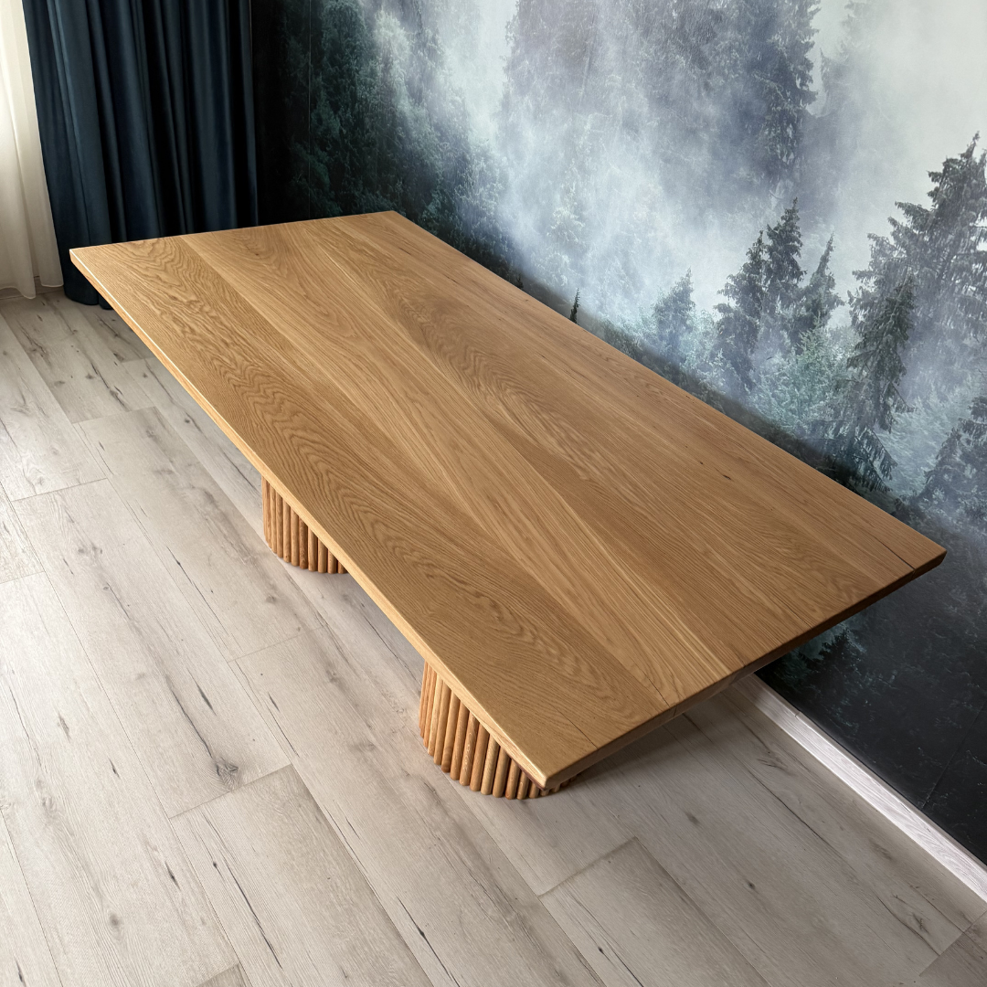 Masa de dining cu blat din stejar AX214 200x100cm