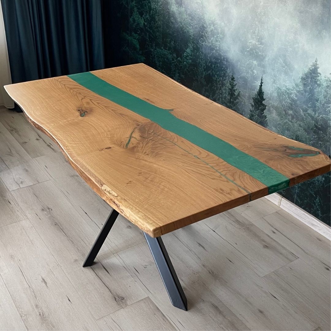Masa de dining cu blat din stejar X1126 158x92cm