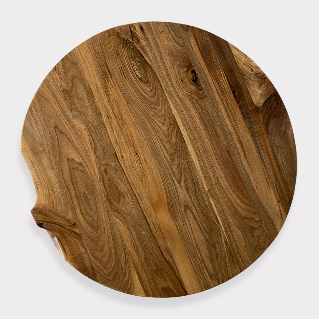 Masa de dining cu blat din nuc si picior Nero X1246 110cm