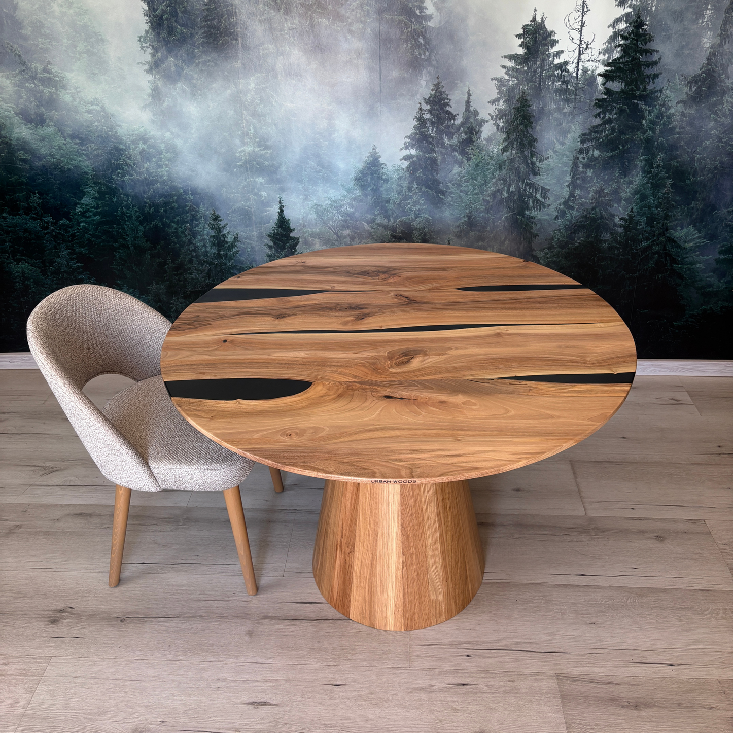 Masa de dining cu blat din nuc AX280 120cm