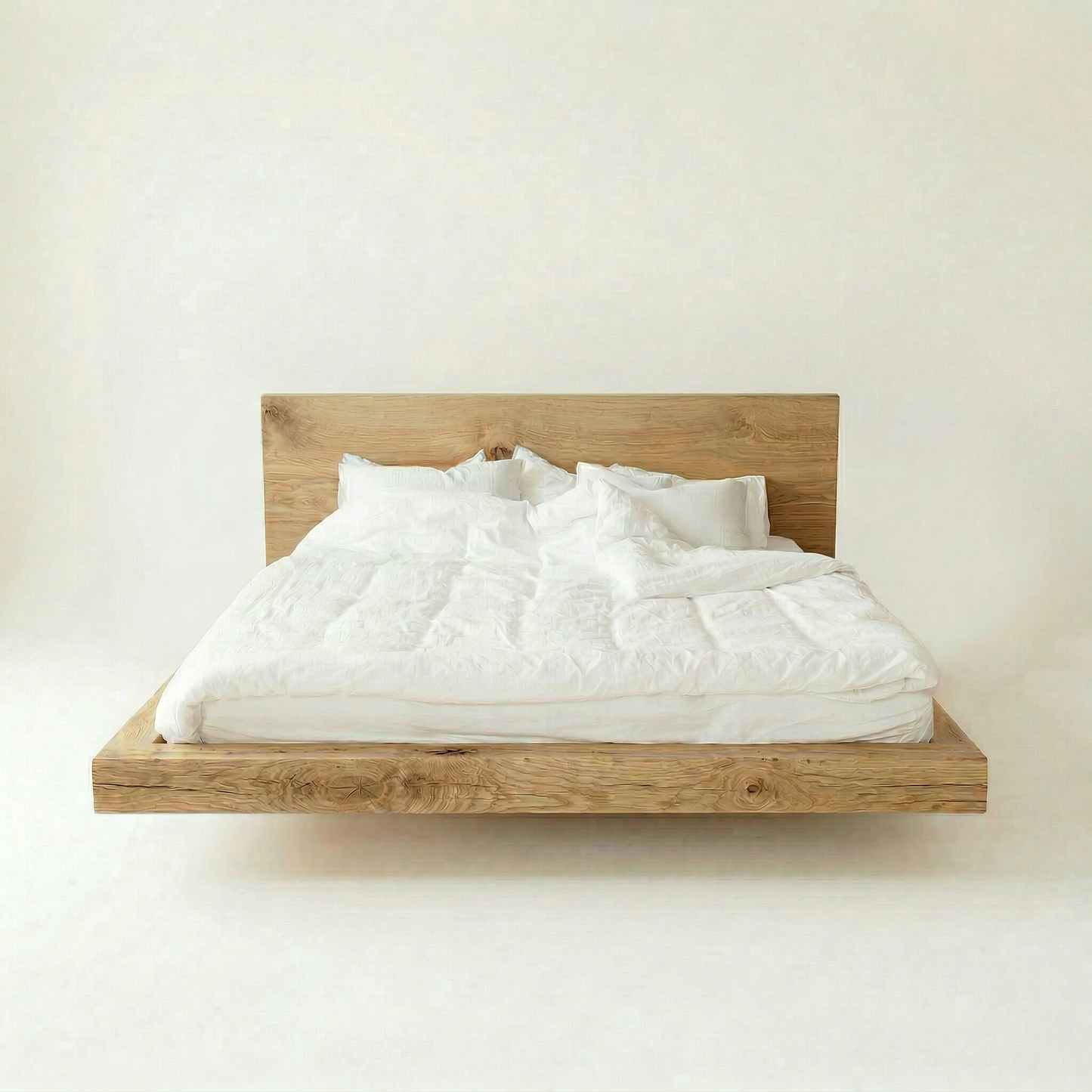 Floating Bed din stejar