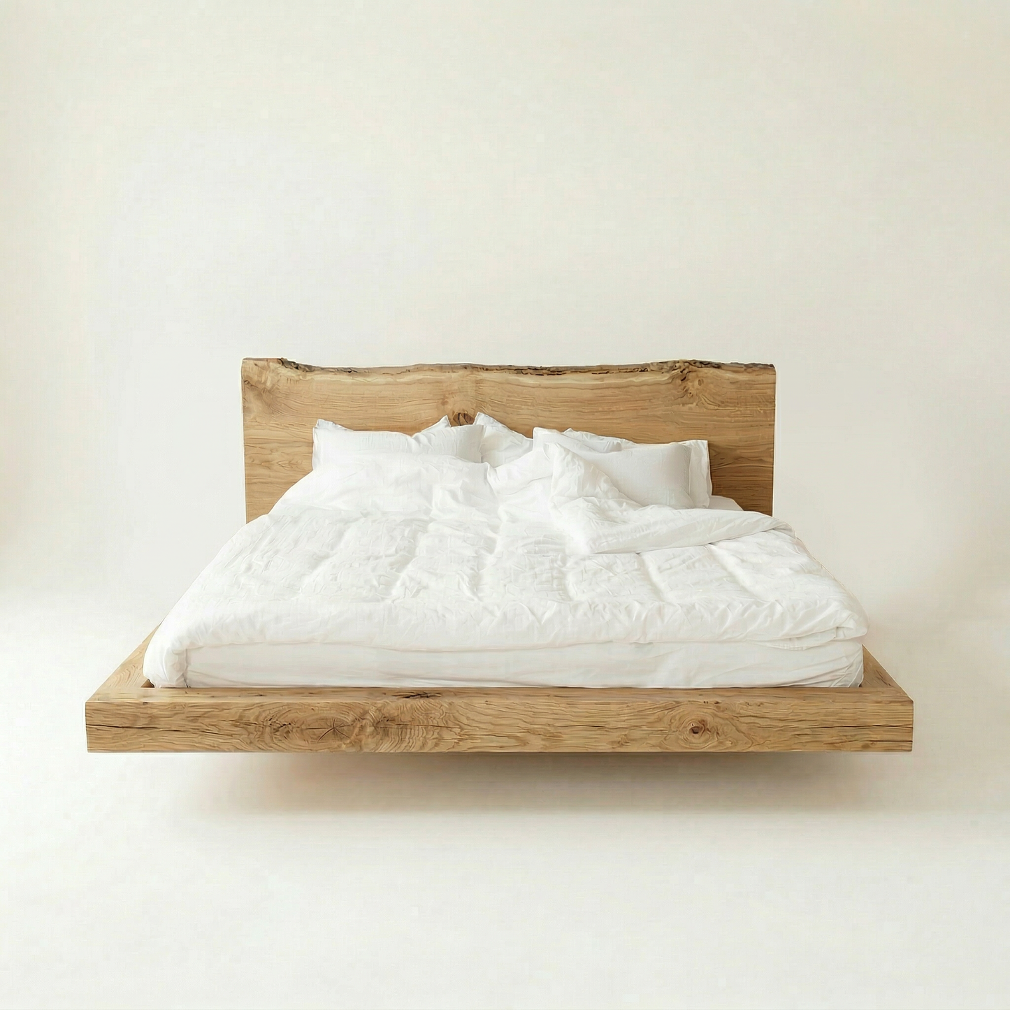 Floating Bed din stejar