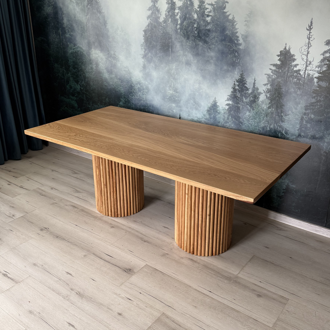 Masa de dining cu blat din stejar AX214 200x100cm