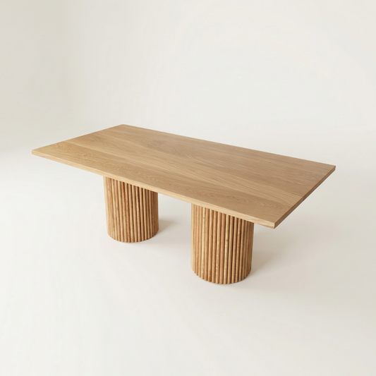 Masa de dining cu blat din stejar AX214 200x100cm