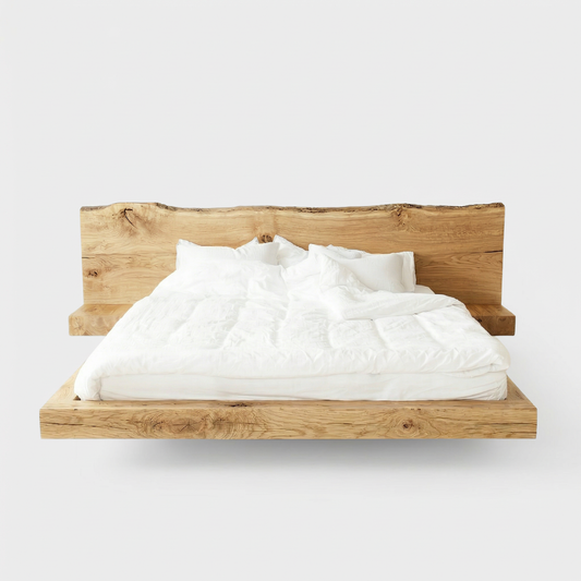Floating Bed din stejar