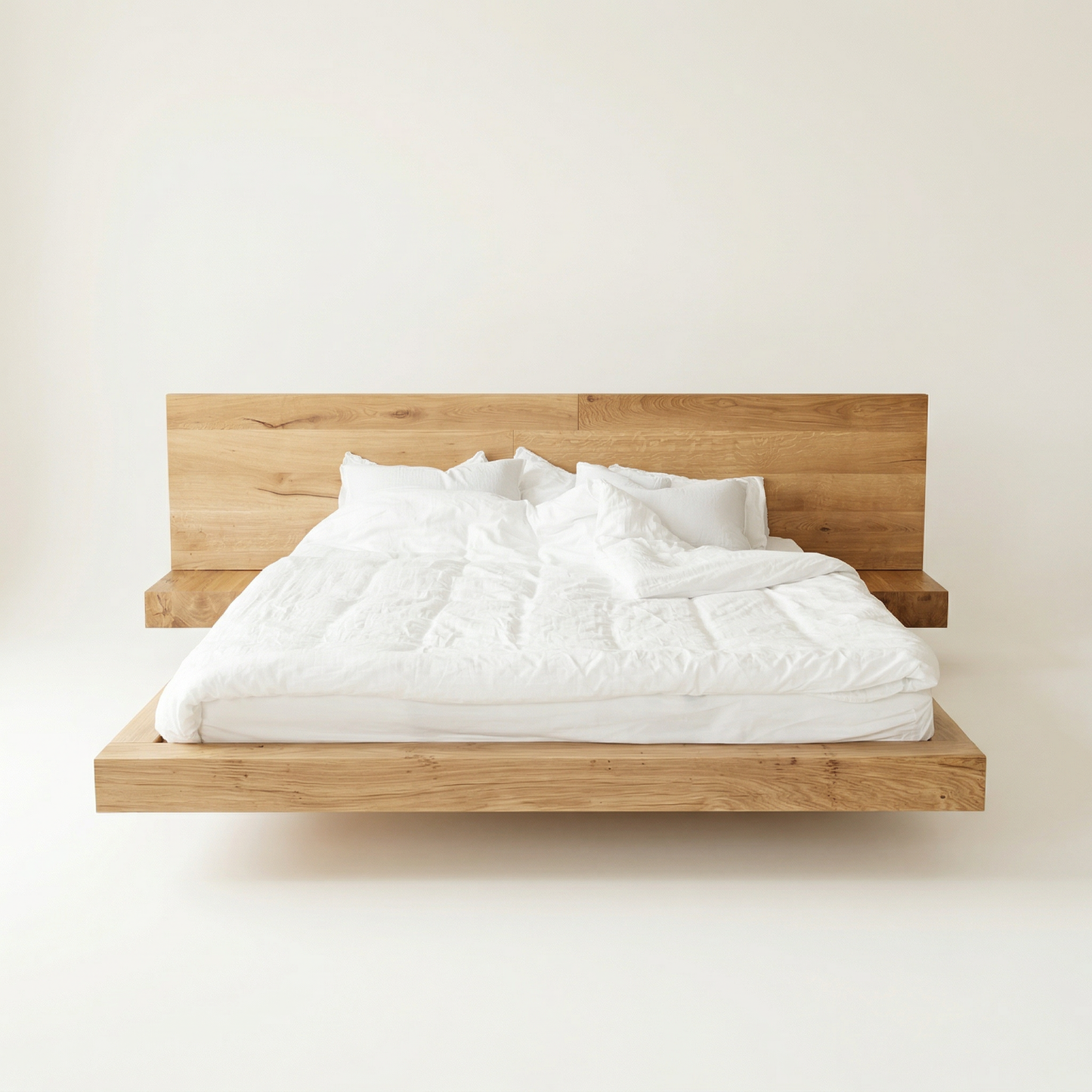 Floating Bed din stejar