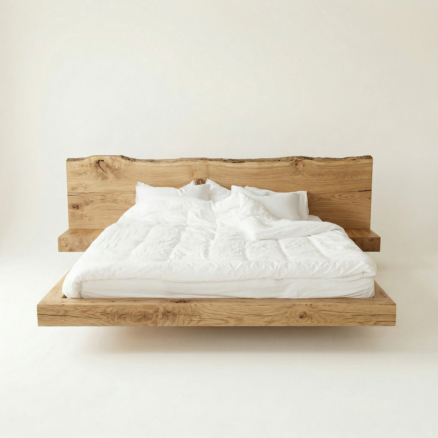 Floating Bed din stejar