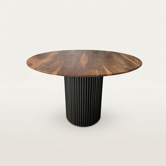 Masa de dining cu blat din nuc si picior Nero X1247 112cm