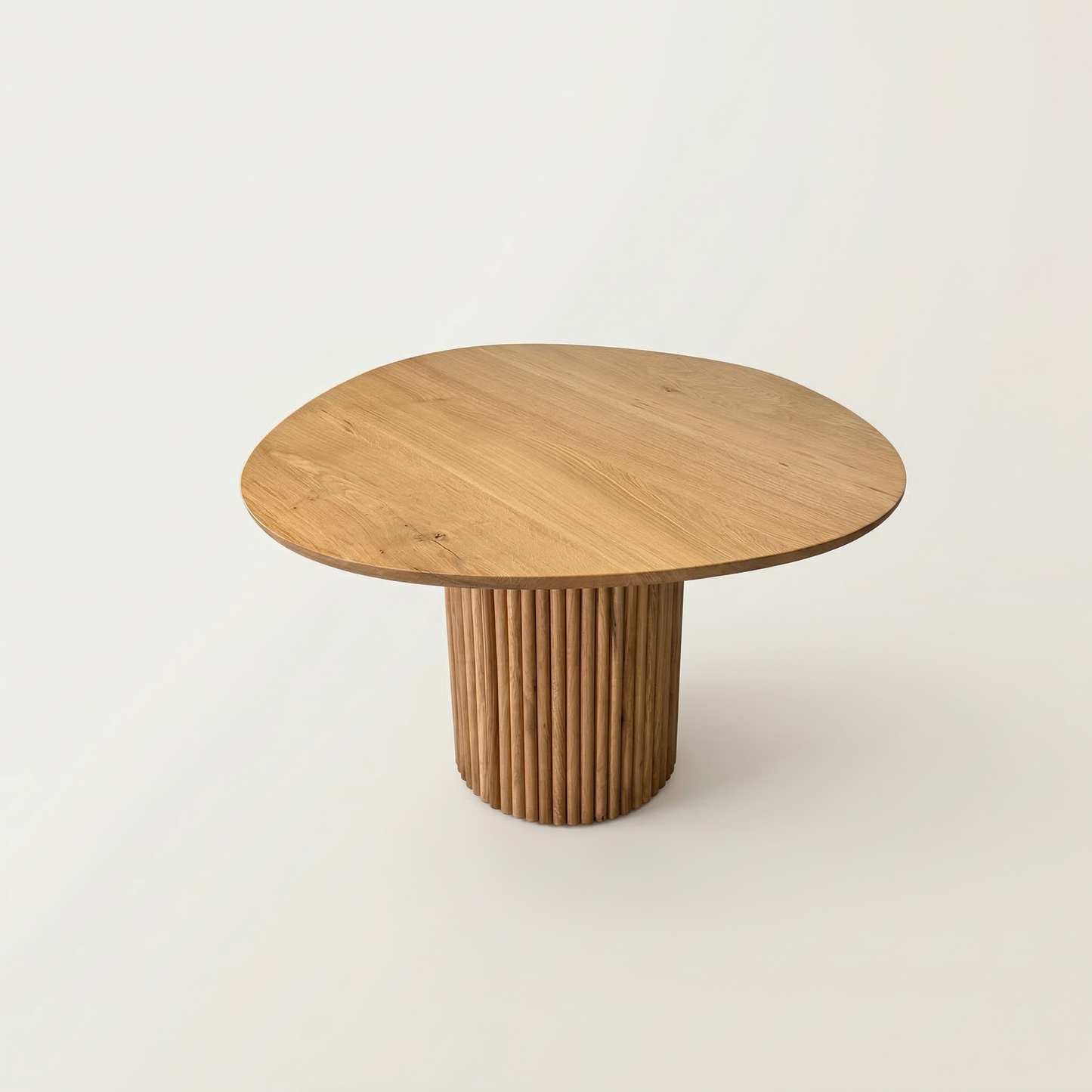 Masa de dining cu blat asimetric din stejar SX78 120cm