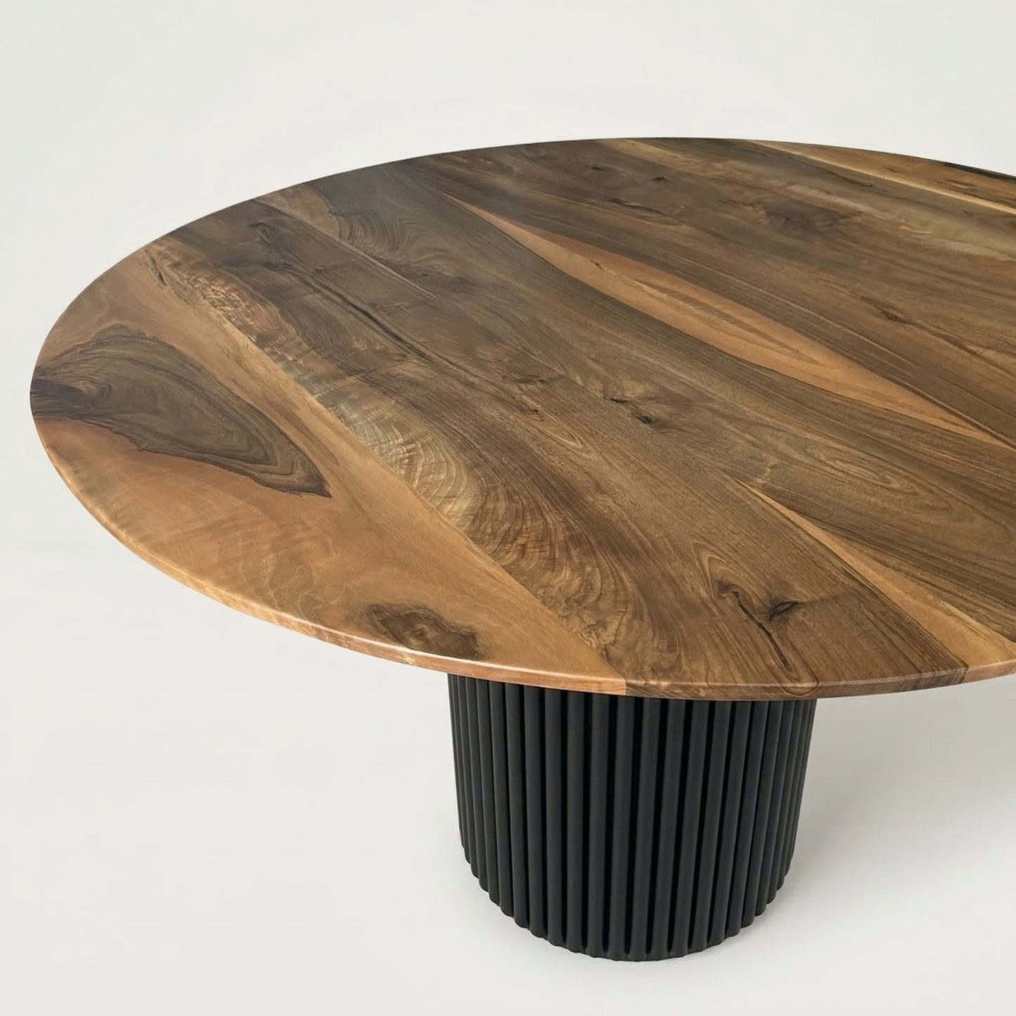 Masa de dining cu blat din nuc si picior Nero X1247 112cm