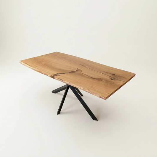 Masa de dining cu blat din stejar SX72 180x97cm