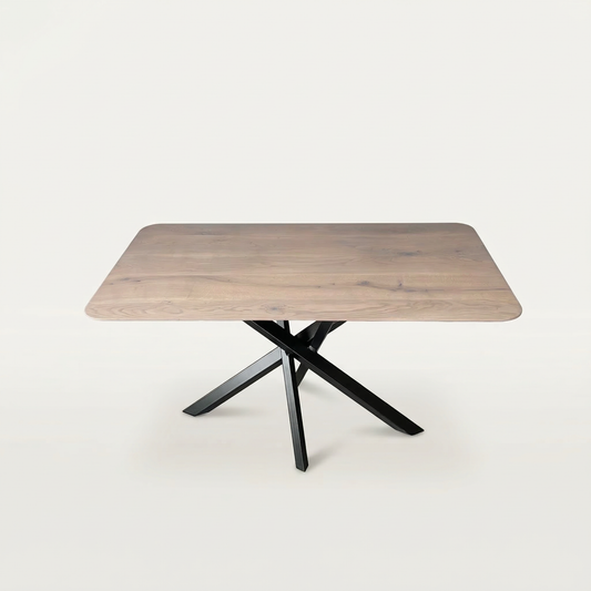 Masa de dining cu blat din stejar X983 143x88cm