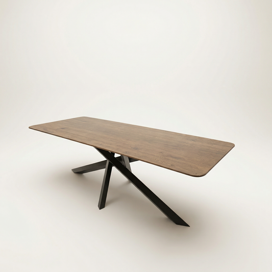 Masa de dining cu blat din stejar X2515 240x100cm