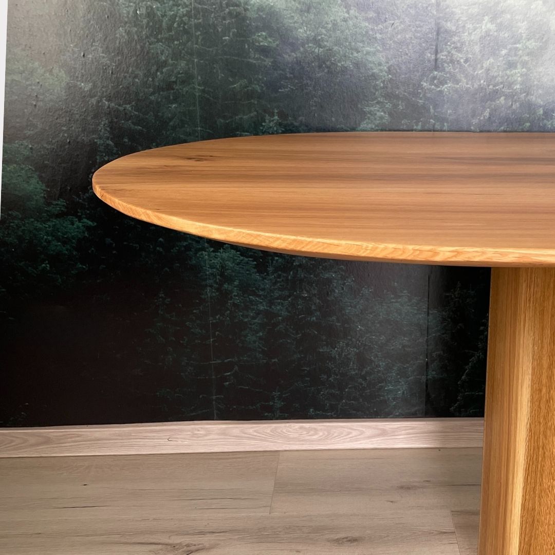 Masa de dining cu blat din stejar X975 270x100cm