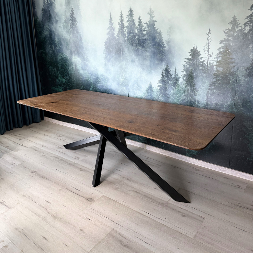 Masa de dining cu blat din stejar X2515 240x100cm