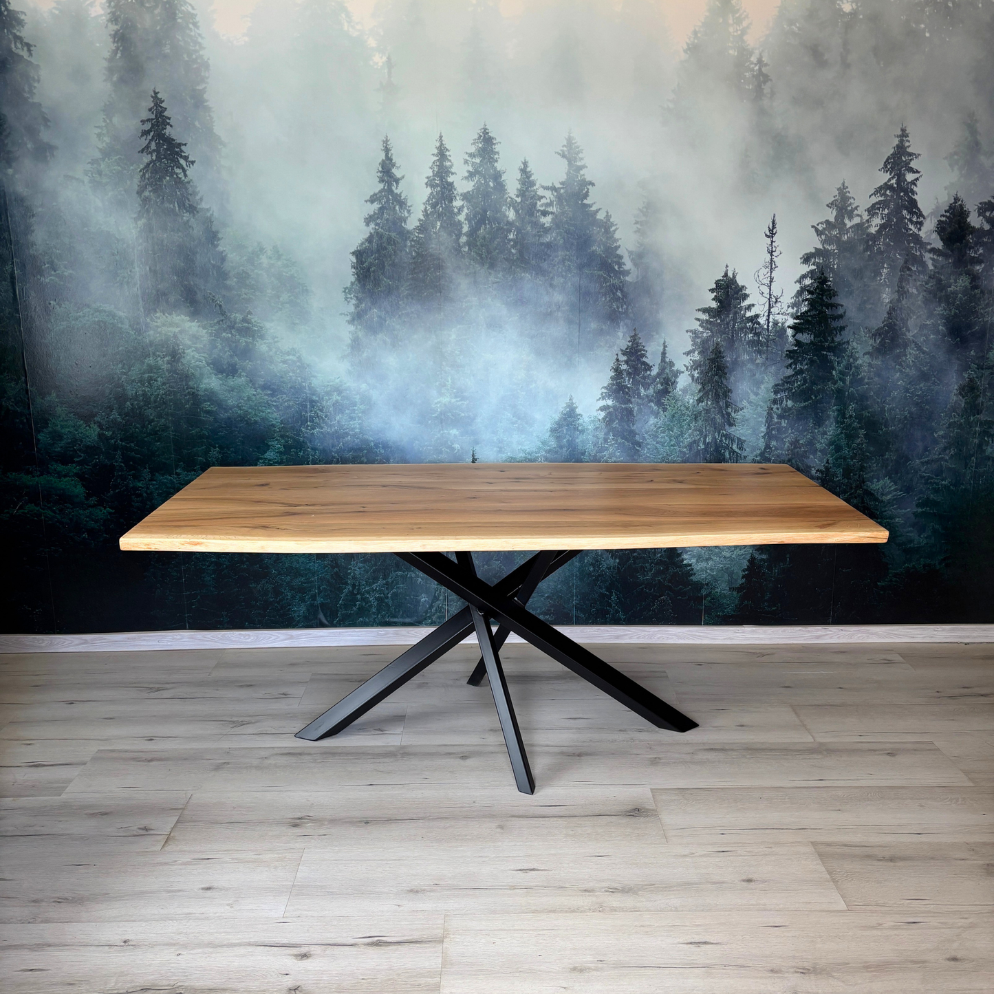 Masa de dining cu blat din stejar AX264 200x100cm